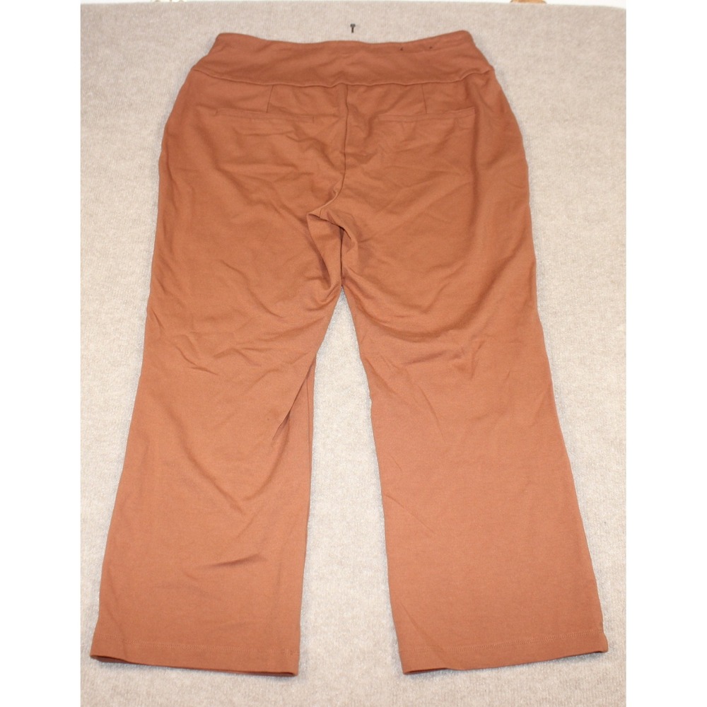 Dear Scarlett Rust Orange Pull On Straight Leg Pants Plus Size 1X Clay Stretch - Picture 6 of 6